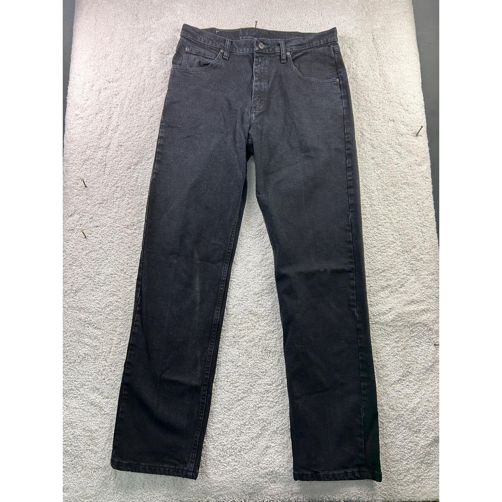 Wrangler Jeans Mens 33x34 Black‎ VCB 1097FX Denim Straight Leg Premium Quality